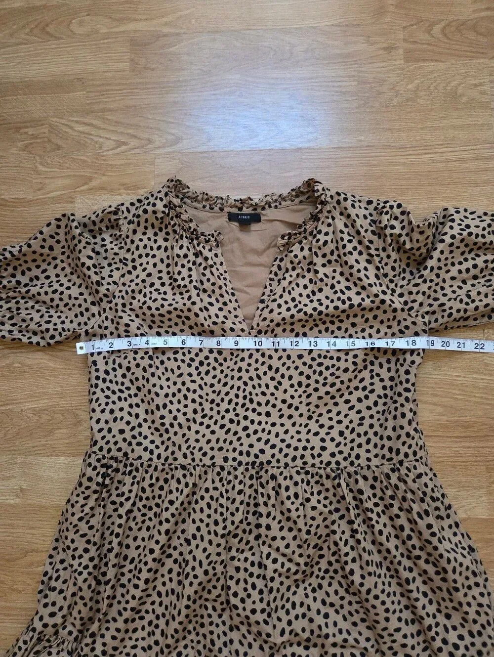 J.Crew Ruffleneck Tiered Popover Mini Dress SZ S